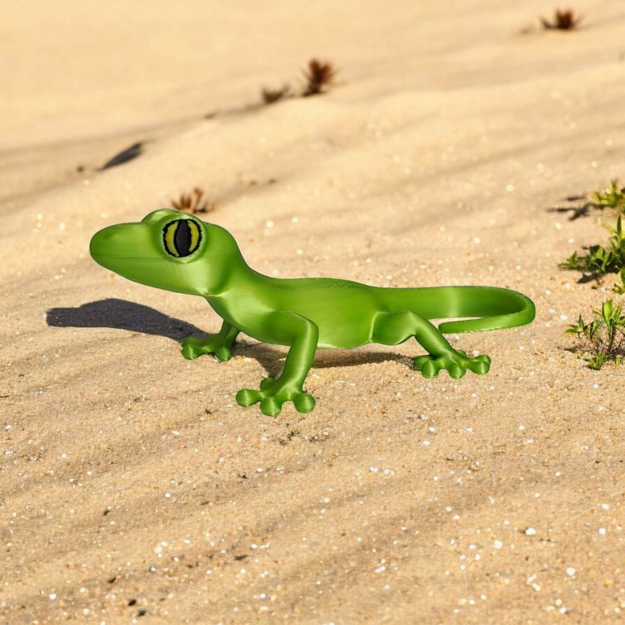 Kleiner Gecko — Winziger Wüstenwanderer, 3D gedruckt, 31 x 55 x 19 mm Kleiner Gecko — Winziger Wüstenwanderer, 3D gedruckt, 31 x 55 x 19 mm