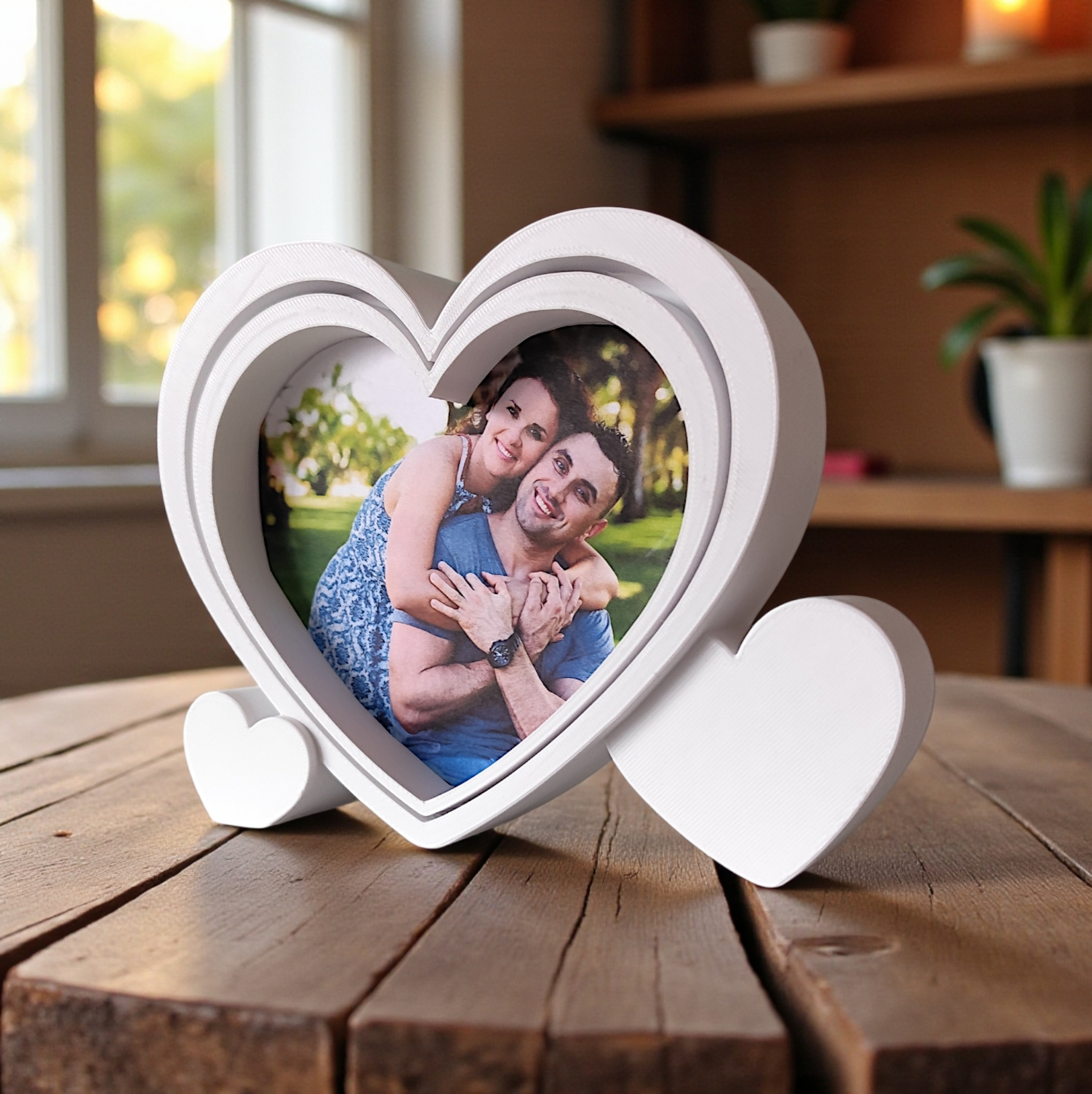 3D gedruckt Herz-Fotorahmen mit Schneidevorlage – 115 x 98 x 1 mm – Bild 6