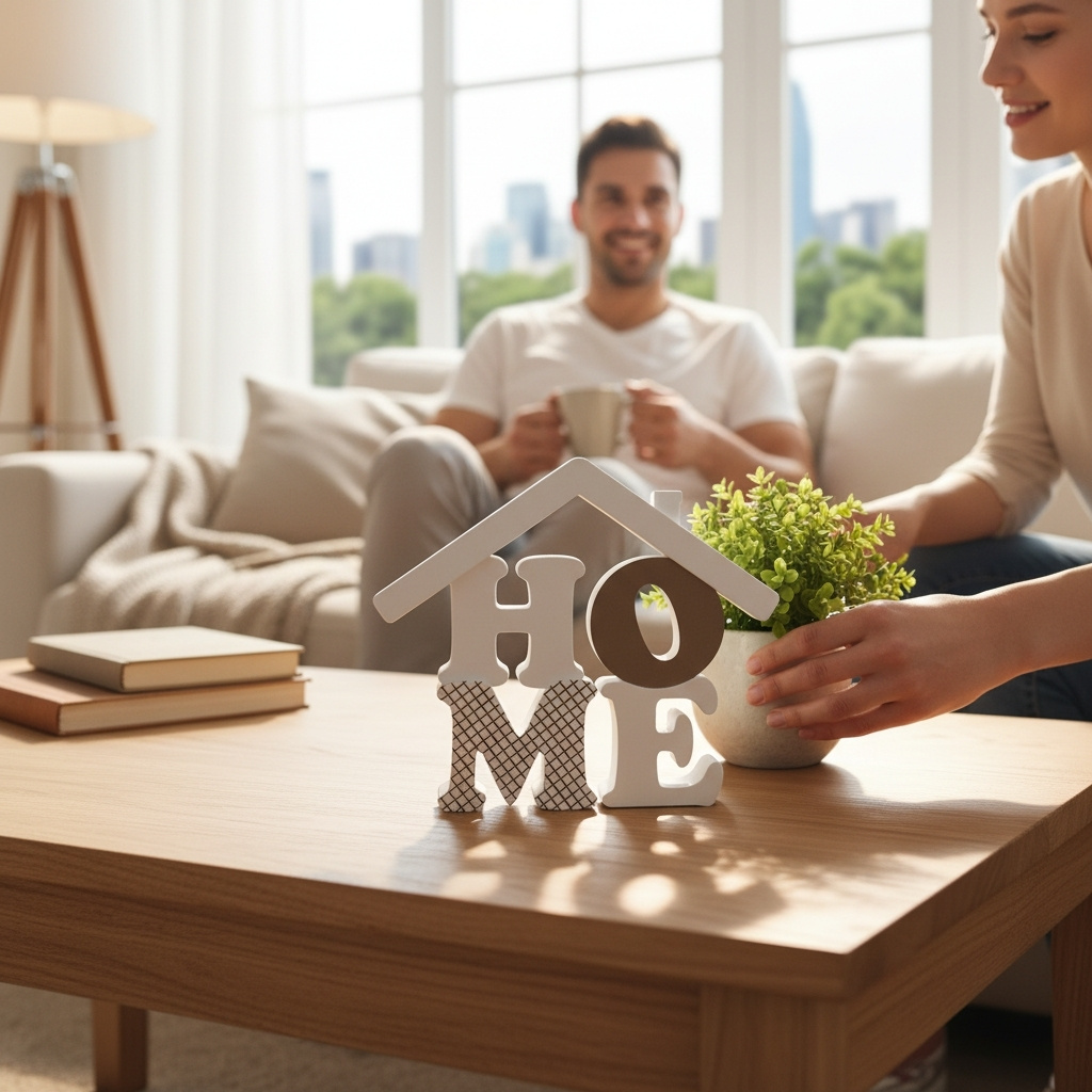 Modernes Deko‑Objekt „Home“ – 3D gedruckt – 198 x 172 x 28 mm – Bild 3