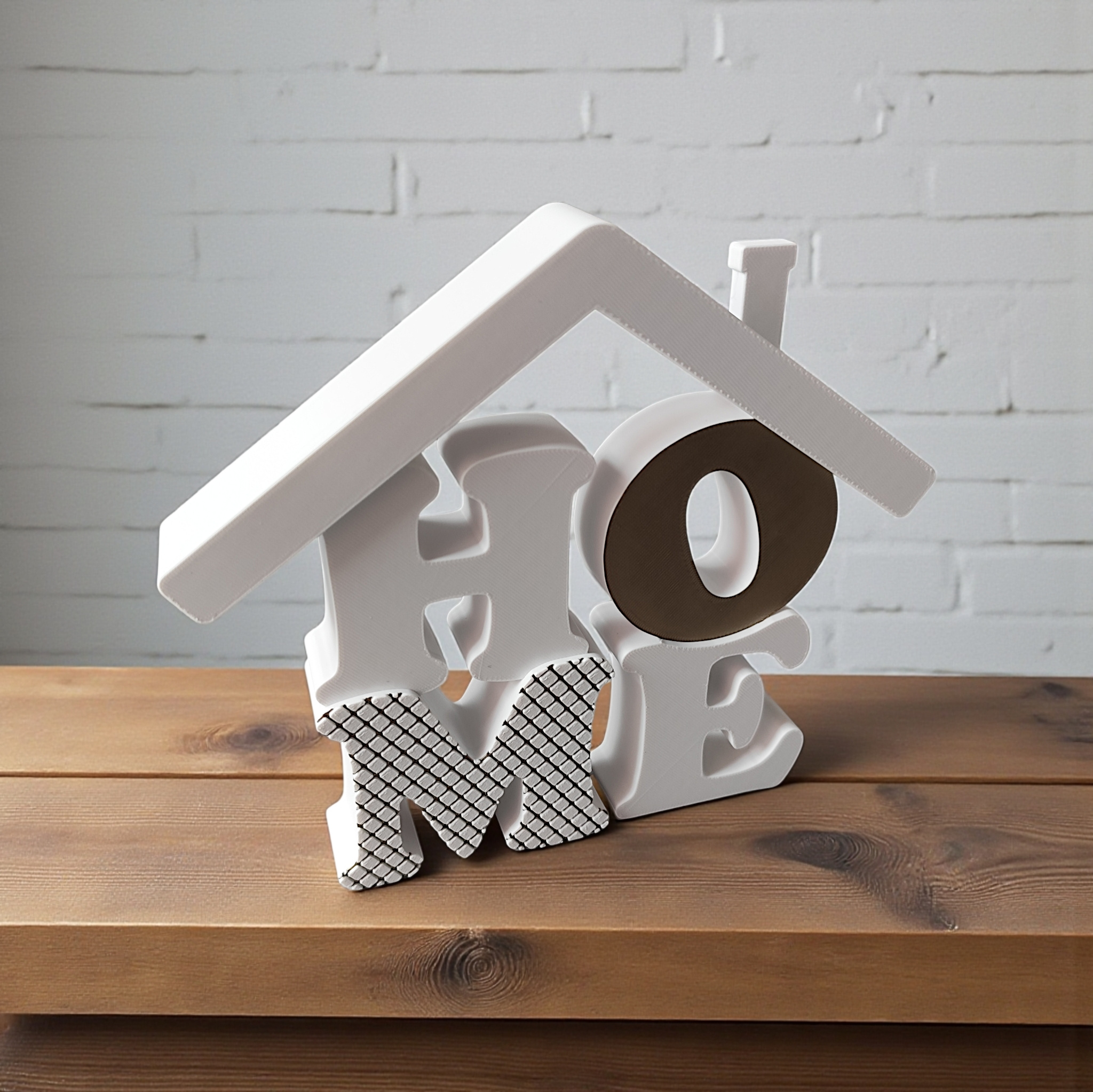 Modernes Deko‑Objekt „Home“ – 3D gedruckt – 198 x 172 x 28 mm – Bild 5