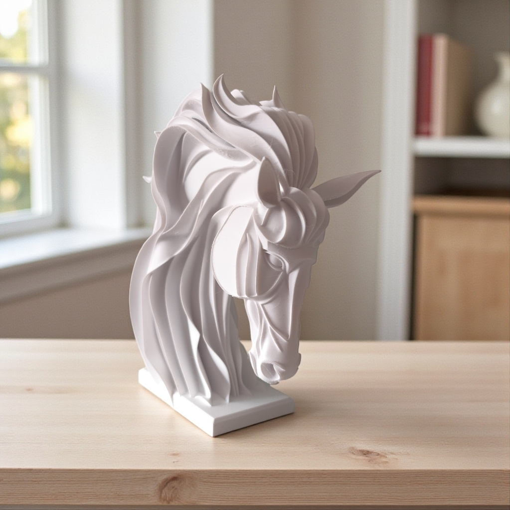 Sculpture #48 – Abstrakte Pferdeskulptur, 3D gedruckt (22 x 55 x 57 mm) – Bild 6