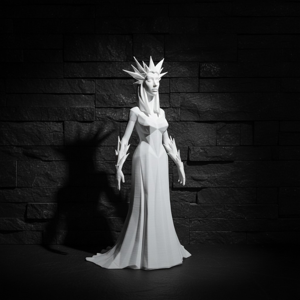 Sculpture #52 – Ice Queen Vollkörper, 3D gedruckt (75 x 77 x 133 mm) – Bild 2