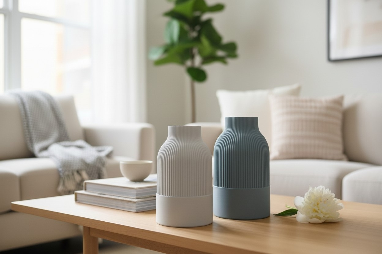 EXCLUSIVE - Japandi Design Vase, 3D gedruckt — 61 x 61 x 104 mm – Bild 2