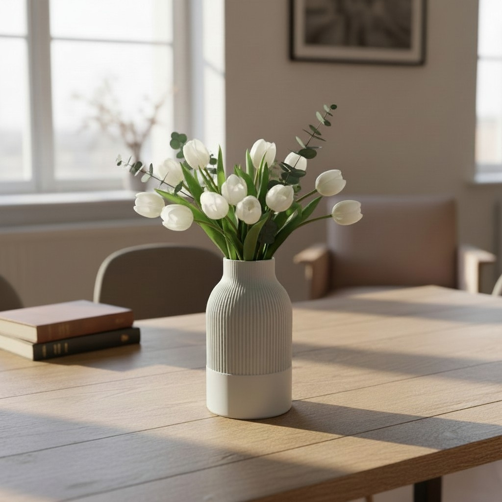 EXCLUSIVE - Japandi Design Vase, 3D gedruckt — 61 x 61 x 104 mm – Bild 5