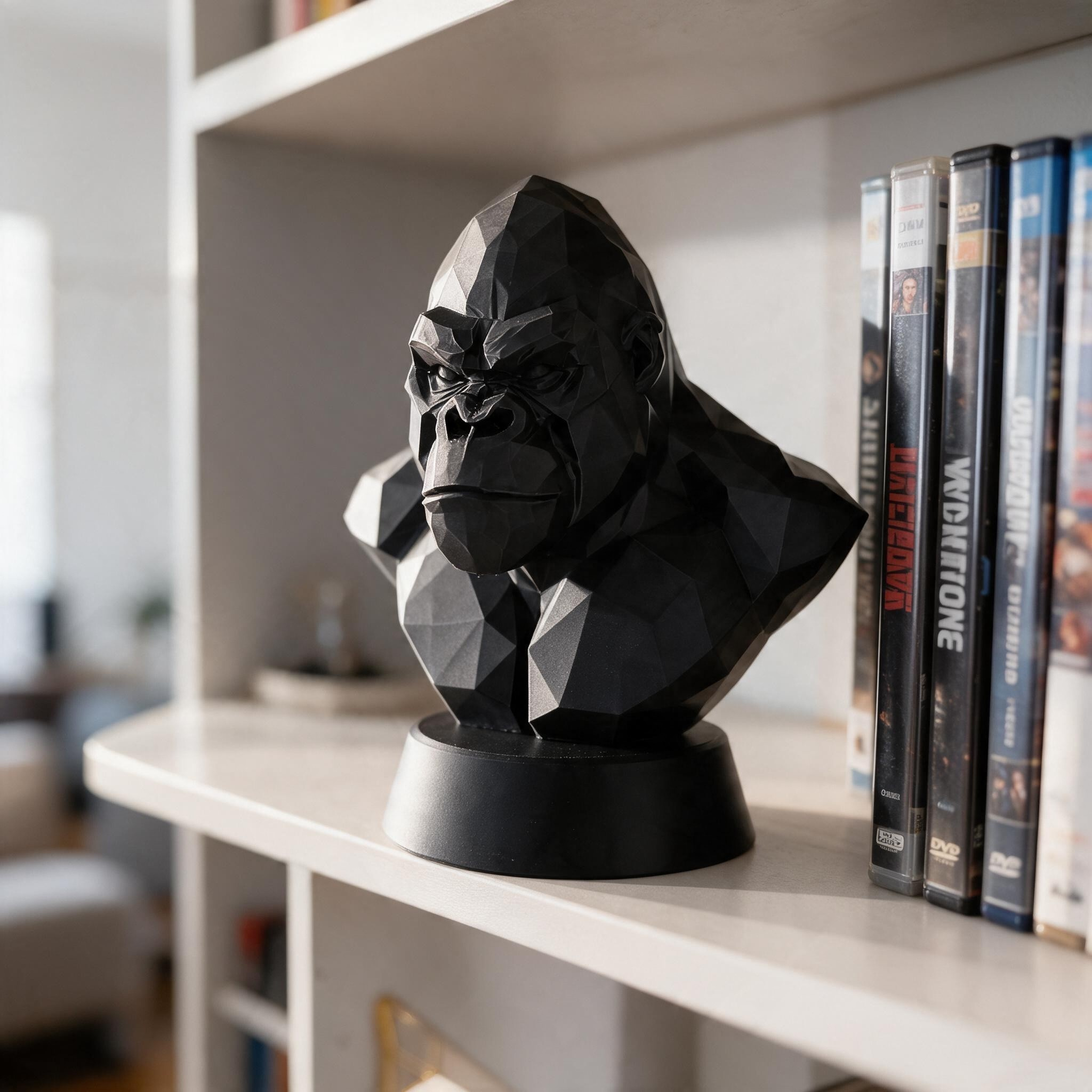 Low-Poly-Büste „King of the Jungle“ – Kong, 3D gedruckt (107 × 78 × 112 mm) – Bild 4