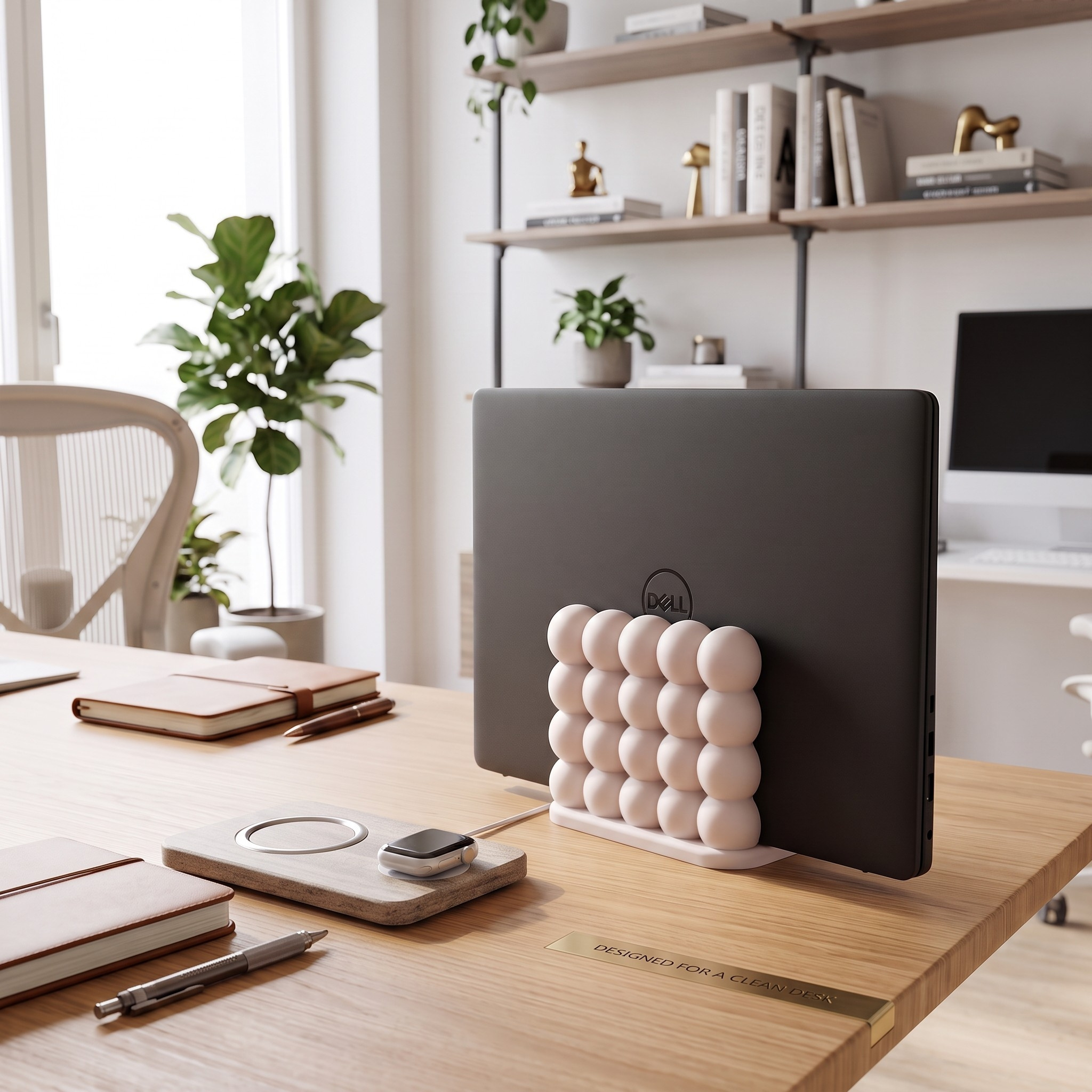 "Bubble Bob" Vertikaler Laptop-Ständer, 3D gedruckt — 161 x 75 x 132 mm – Bild 4