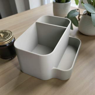Schlichter, eleganter Büro-Organizer, 3D gedruckt — 140 x 113 x 70 mm