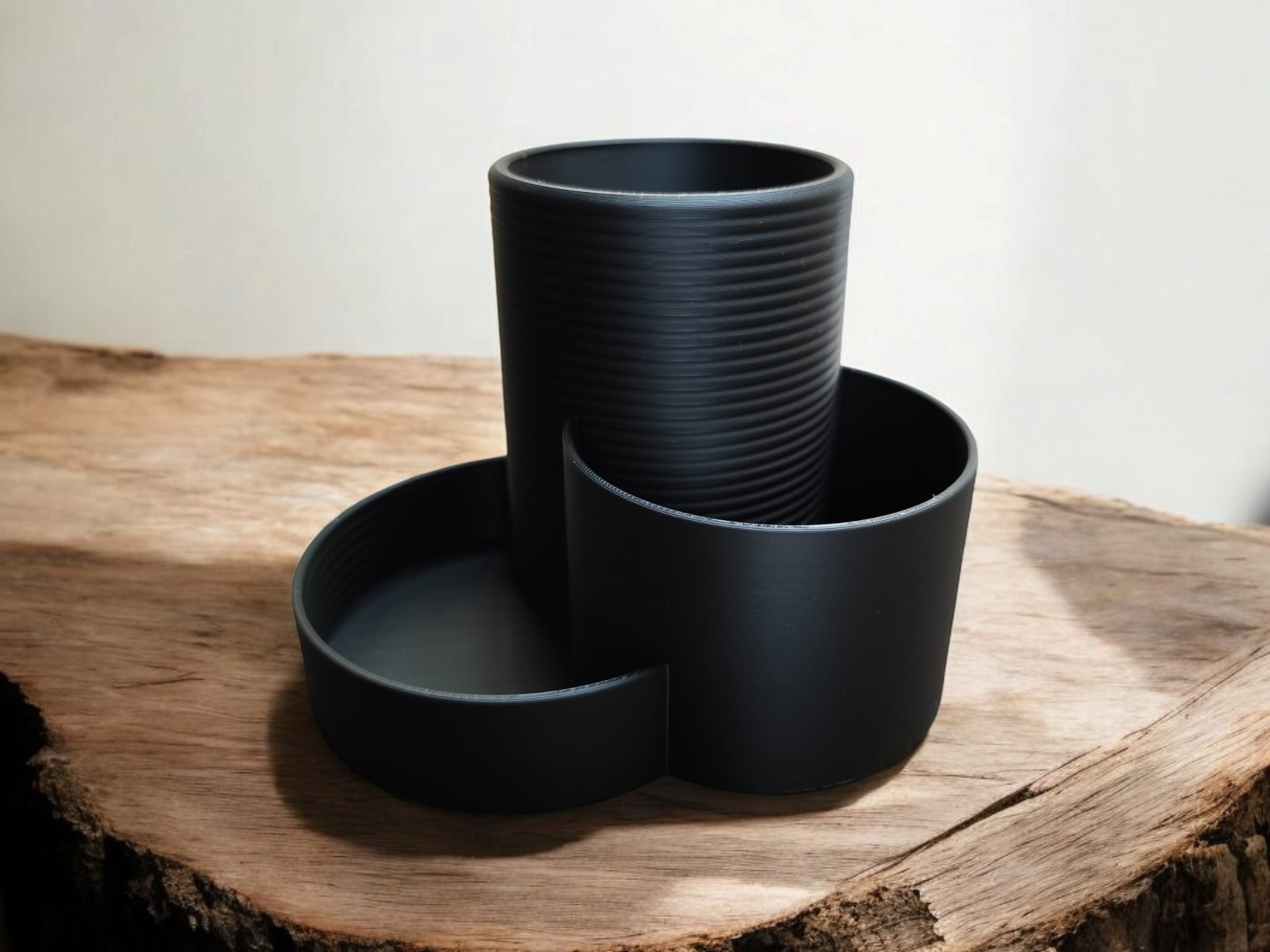Modell 300 – Moderner Schreibtisch‑Organizer „Three Cups“, 3D gedruckt (75 x 77 x 58 mm) – Bild 3