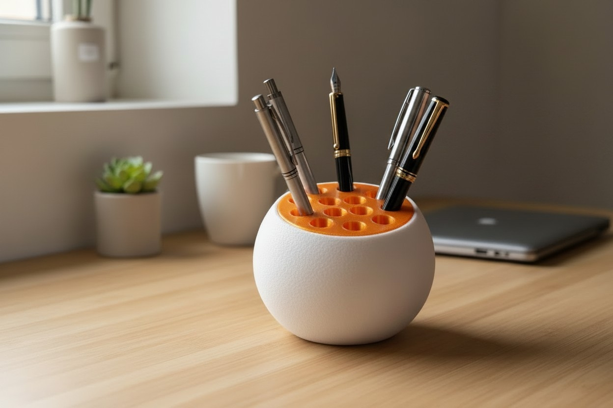 TrypoBall Stiftehalter (2‑teilig) — 3D gedruckt (12 × 120 × 100 mm) – Bild 5
