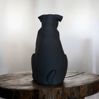 Pug Life – Minimalistische Mops‑Skulptur, 3D gedruckt, 200×192×107 mm, Schwarz