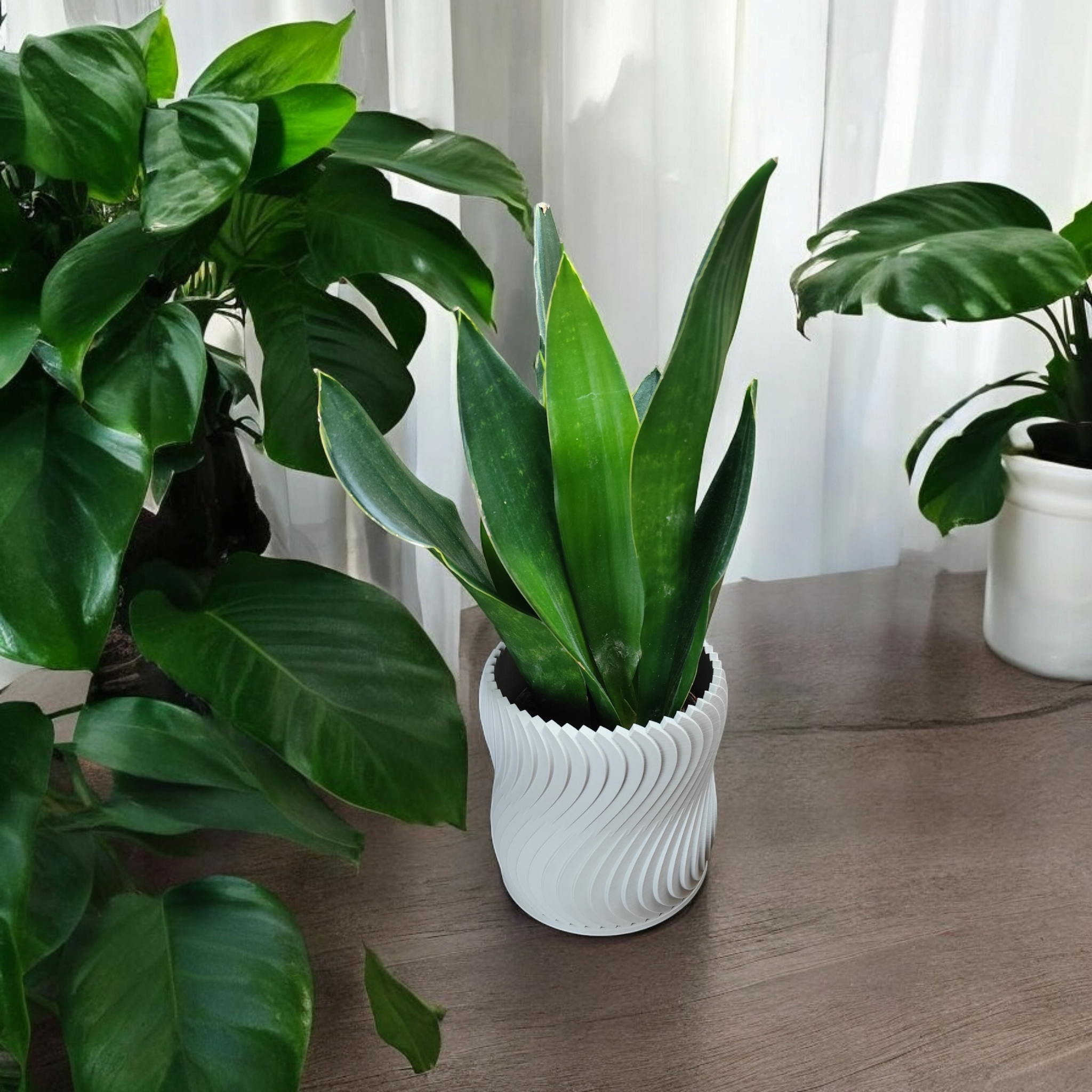 Pflanztopf 'Turbine' 3D gedruckt – 142 x 142 x 139 mm – Bild 3