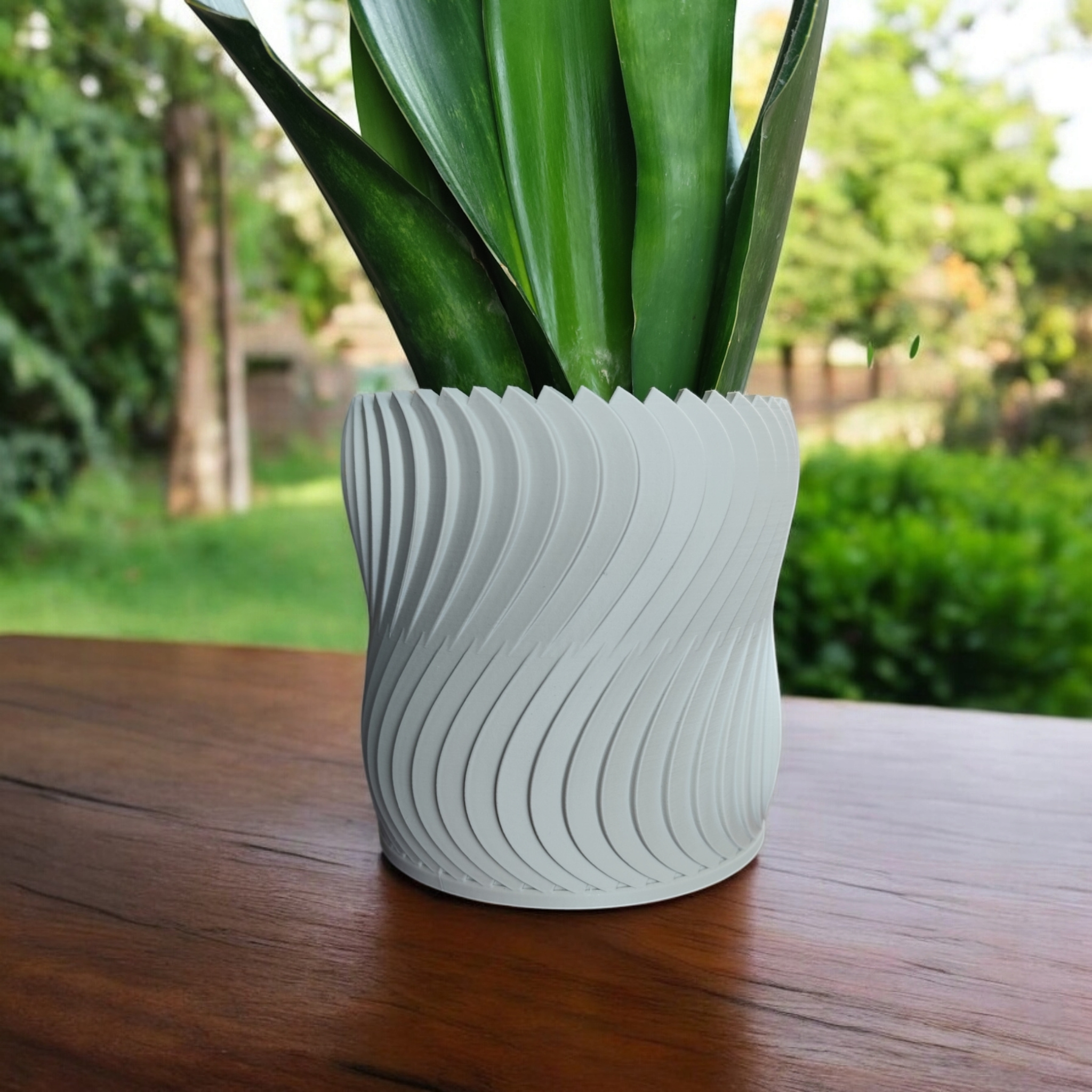 Pflanztopf 'Turbine' 3D gedruckt – 142 x 142 x 139 mm – Bild 5