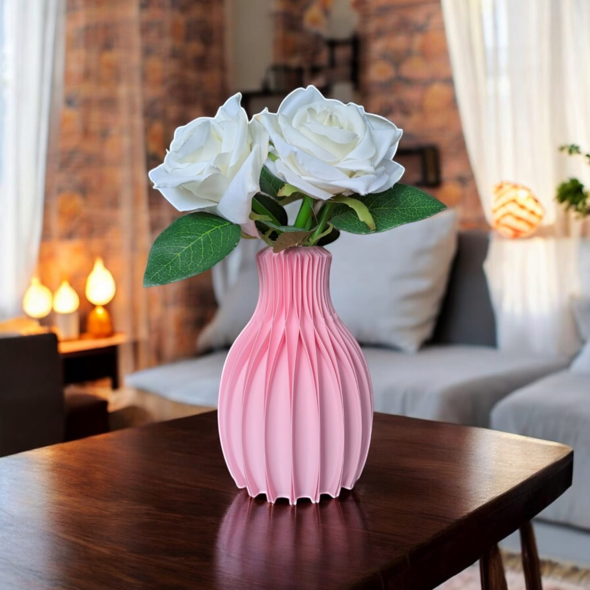 Facetta – einzigartige Vase, 3D gedruckt, 74 x 74 x 109 mm – Bild 2