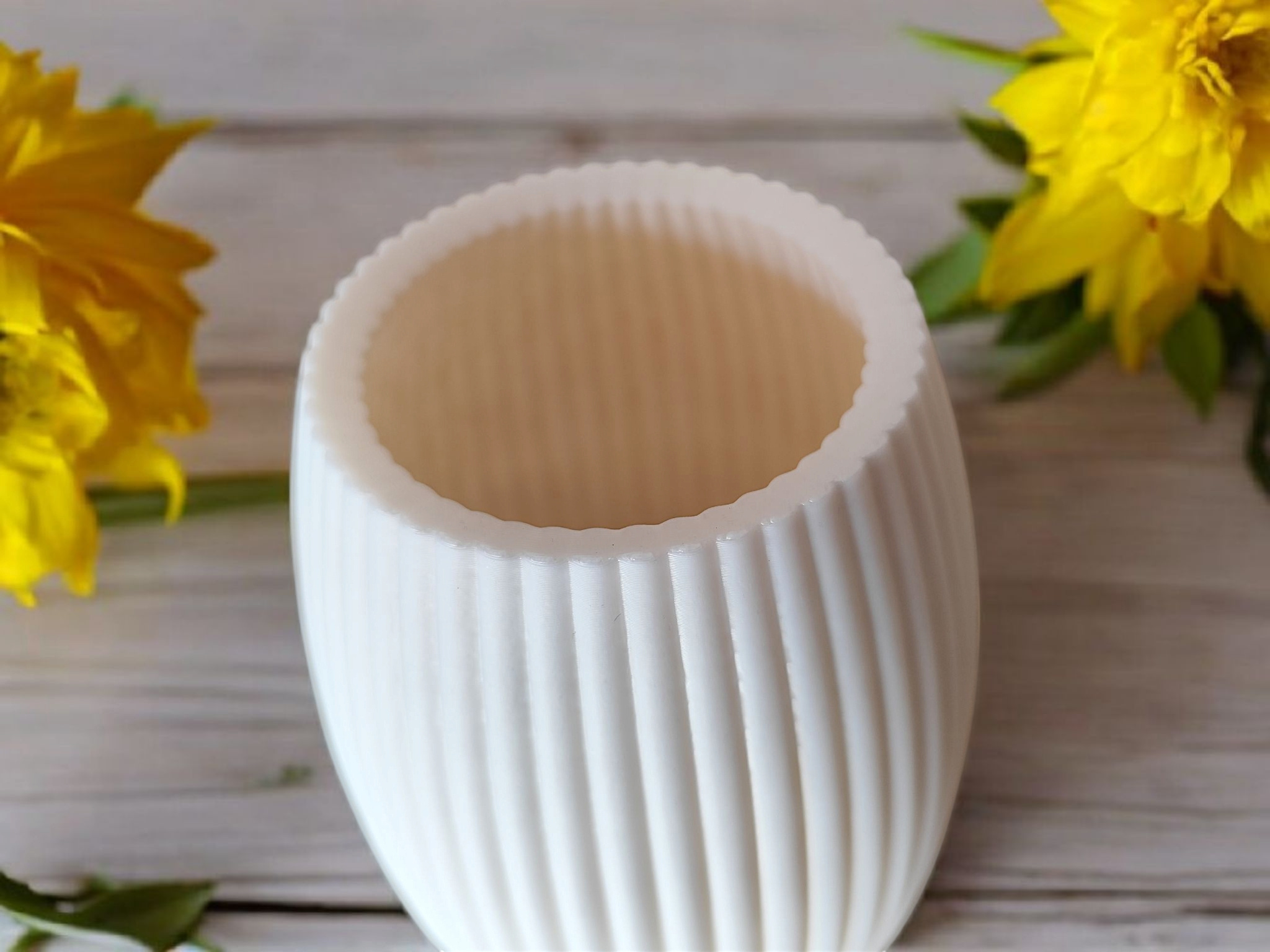 Große gerippte Vase 'Alexia' – 3D gedruckt – 66 x 66 x 121 mm – Bild 2