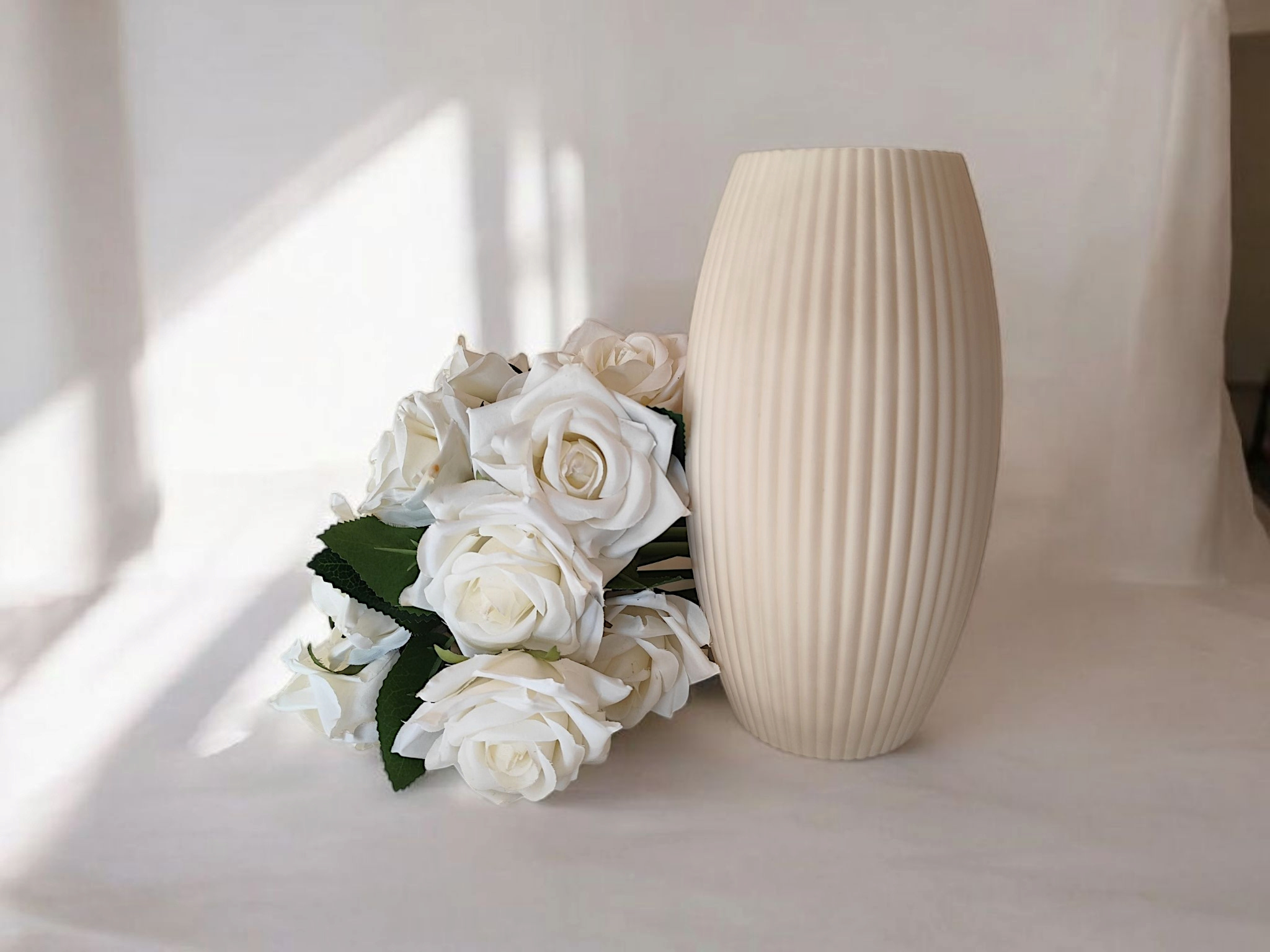 Große gerippte Vase 'Alexia' – 3D gedruckt – 66 x 66 x 121 mm – Bild 3