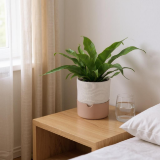 2-teiliges Rippen-Übertopf-Set, 3D gedruckt – Selbstbewässernder Blumentopf, 160 × 140 mm