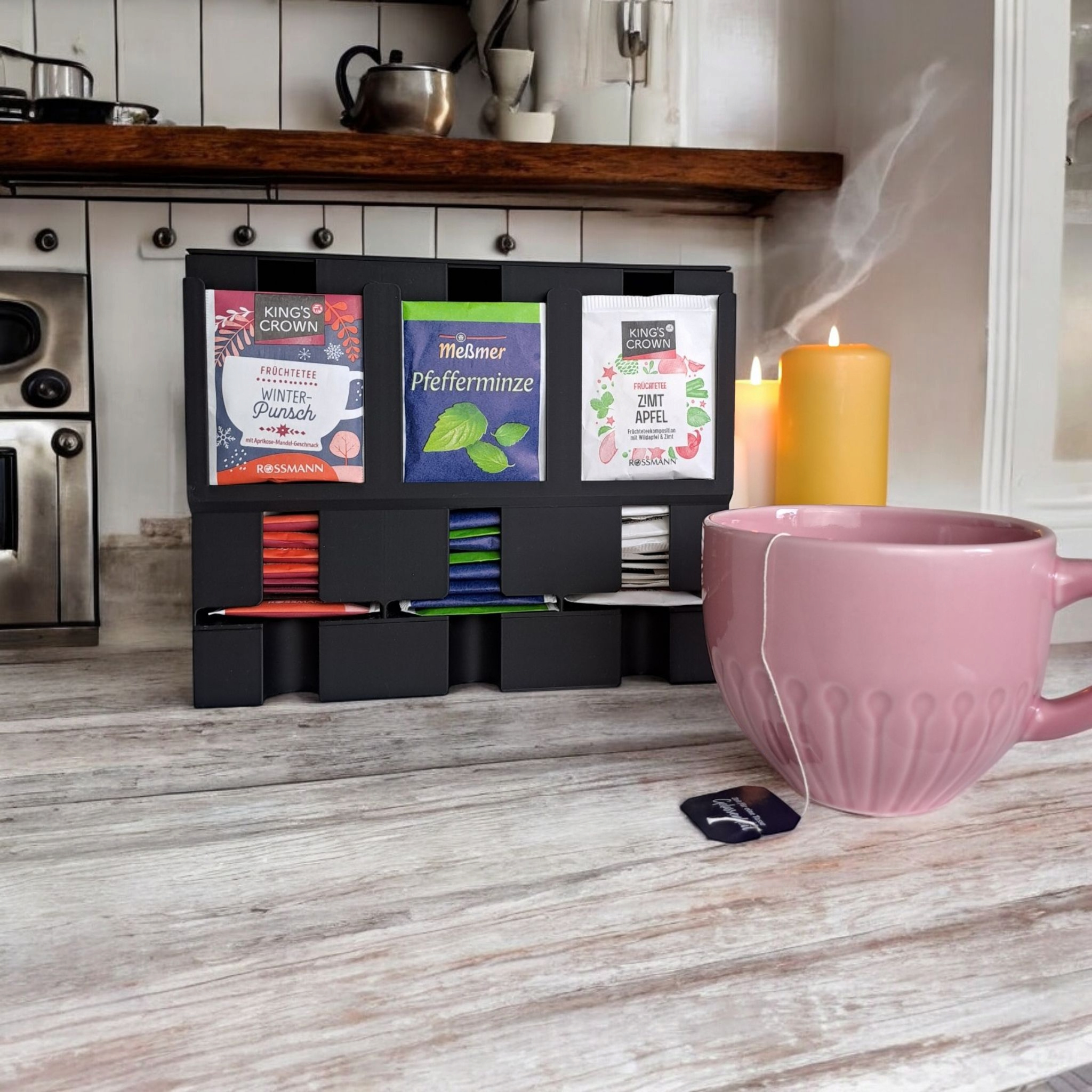 Tea Time Revolution 3D gedruckt – Moderner Teespender, 210 x 85 x 170 mm – Bild 3