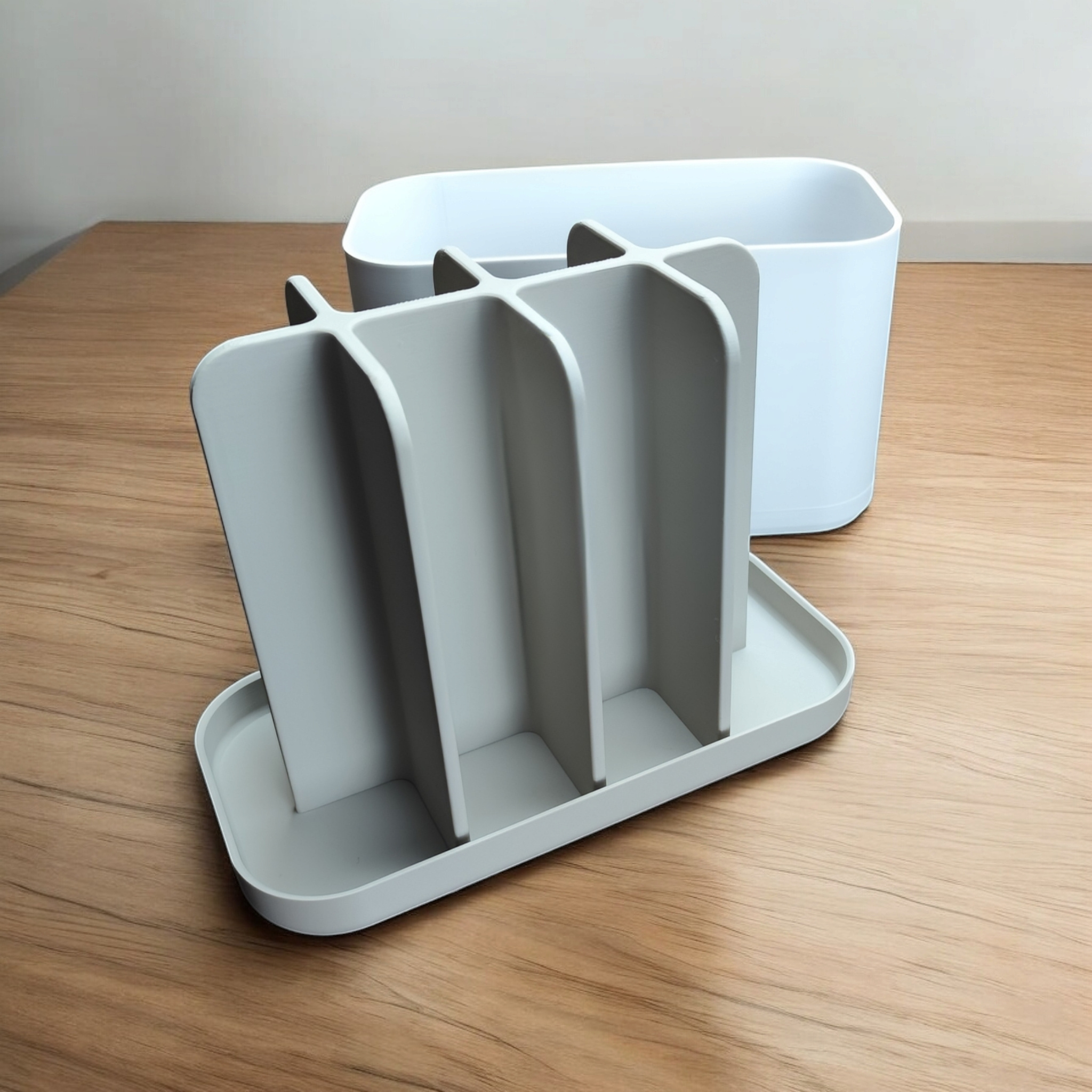 Moderner zweifarbiger Badezimmer-Organizer (2‑teiliger Satz), 3D gedruckt — 170 x 87 x 126 mm – Bild 3