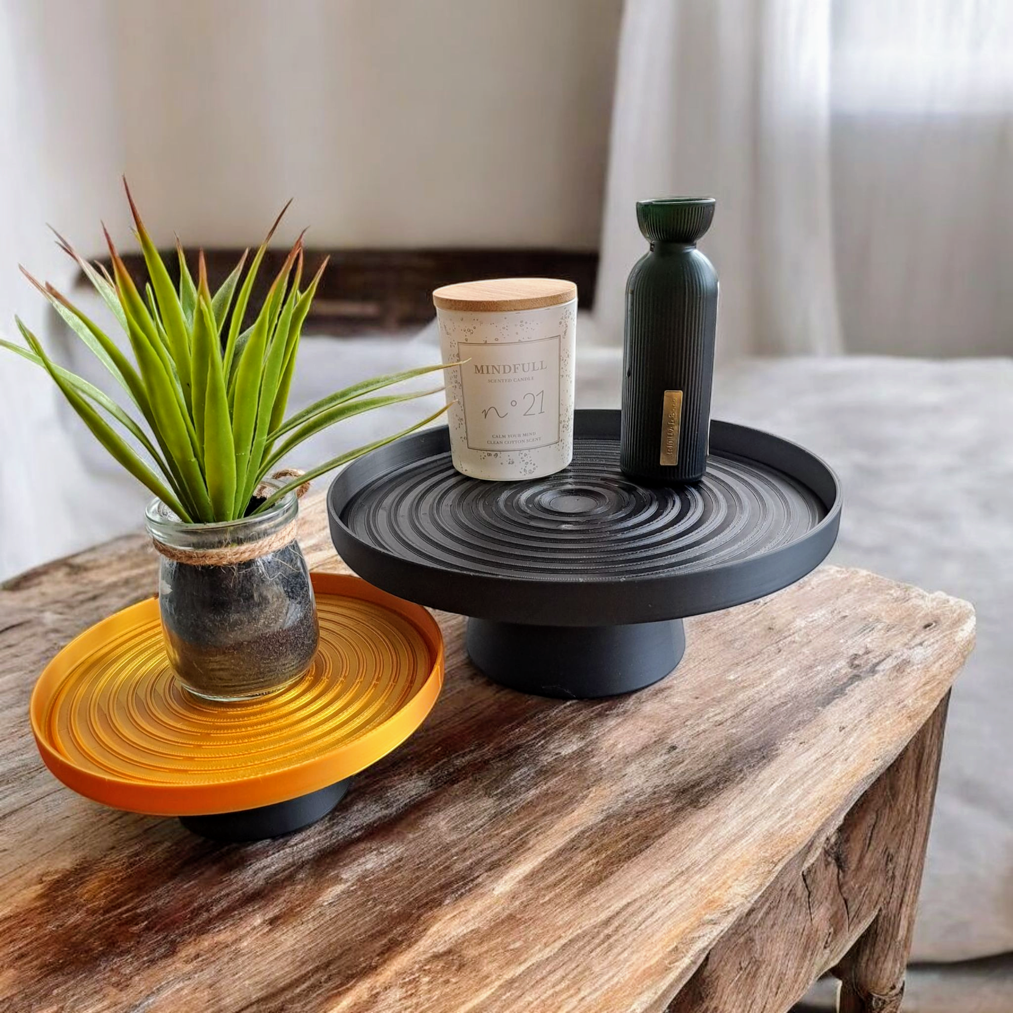 Swirl Tray mit Stand – 3D gedruckt (109 x 109 x 72 mm) – Bild 2