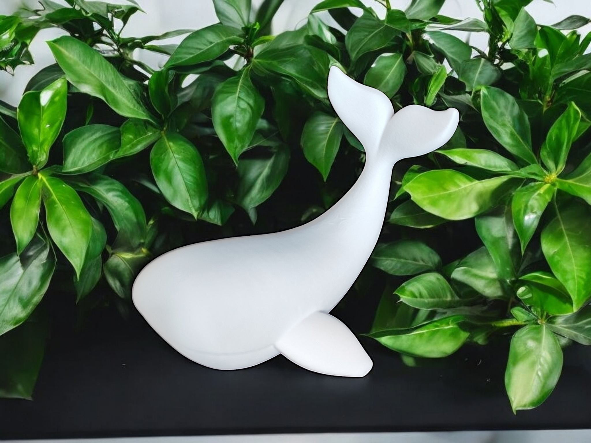 Skulptur „The Whale“ – 3D gedruckt, 85 x 126 x 73 mm, mattweißes PLA – Bild 2